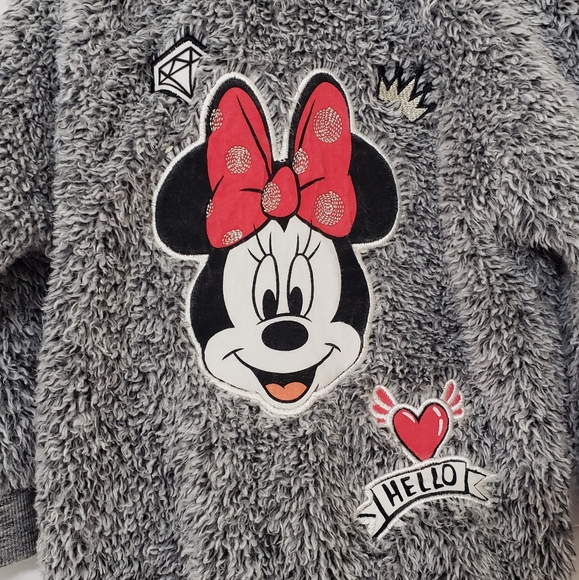 Disney Minnie Mouse Toddler Fleece Jacket Grey Size 18 Month - Picture 5 of 16